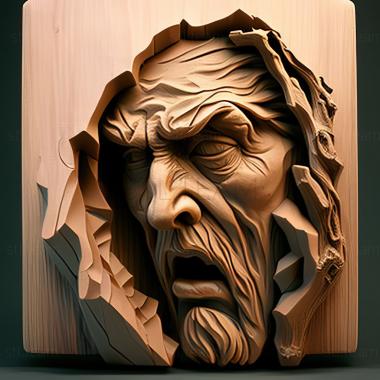 3D model Scott Tallman Powers American artist (STL)